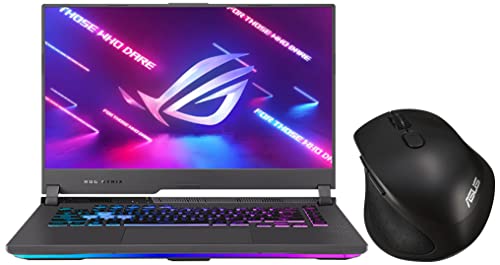 Image of ASUS ROG Strix G15 (2022), 15.6-inch (39.62 cms) WQHD 165Hz /3ms, AMD Ryzen 7 6800H, RTX 3060 6GB Graphics, Gaming Laptop, G513RM-HQ271WS MW203 Wireless Silent Mouse (Black)
