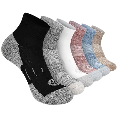 Nonlut Diabetic Socks for Men 6 Pairs Ankle Diabetic Neuropathy Socks for Men Mens 9-12 10-13(Deep Grey+Brown+White+Deep Blue+Black+Deep Brown-Large)
