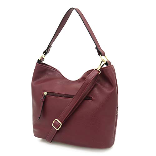 Nicole Miller Handbags Cindy Large Hobo in Bordeaux - Thumbnail 3