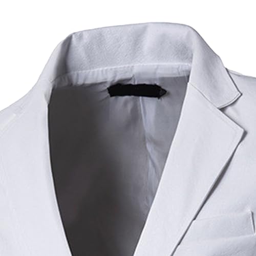 Chaqueta de cuero para hombre color blanco tamaño XX-Large miniatura 2