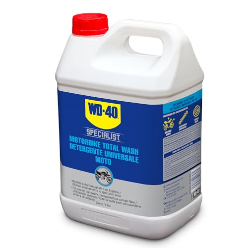 WD-40 - Specialist - Detergente Universale Moto - Pronto all’uso - Adatto per fibra di carbonio, titanio, alluminio, acciaio, gomma, plastica - Tanica 5L