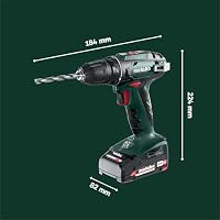 metabo Akku-Bohrschrauber BS 18 Set, 18 V Schrauber, 74-tlg. Zubehör-Set – Ansicht 5