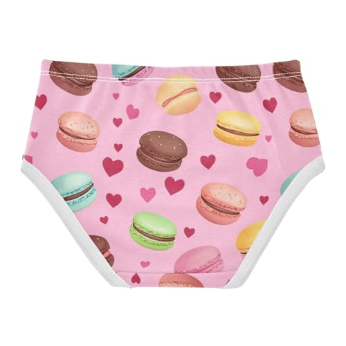 Wusikd Colorful Macarons Girls' Underwear Cotton Chocolate Heart Girls Briefs Soft Toddler Underwear 2T2