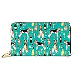 Change Purse Raza De Perro Wire Fox Terriers Carteras Hermosamente Billetera Bolsa con Cremallera Bolso Retro De Mujer para Madre, Adolescente, Amante