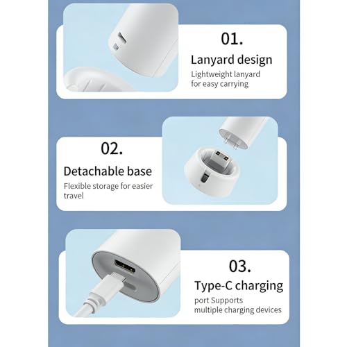 Ventilador de mano portátil recargable con batería y 100 velocidades ajustables 7