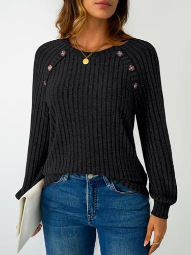 Image of LILLUSORY Womens Tops Long Sleeve Shirts Fall Lightweight Sweaters