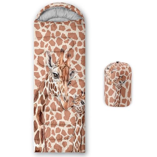 Image of QOOMO Axolotl Cute Camping Sleeping Bags,3 Season Warm & Cool Weather,Lightweight,Waterproof Sleeping Bags for Adults & Kids,Traveling,and Outdoors