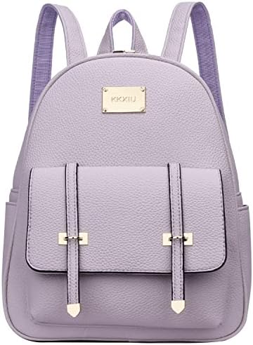 KKXIU Women Small Backpack Purse Convertible Leather Mini Daypacks Crossbody Shoulder Bag For Ladies (Medium, Z-Purple M)
