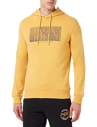 JACK & JONES Jjpeter Sweat Hood Sudadera con Capucha, Honey Gold, S para Hombre