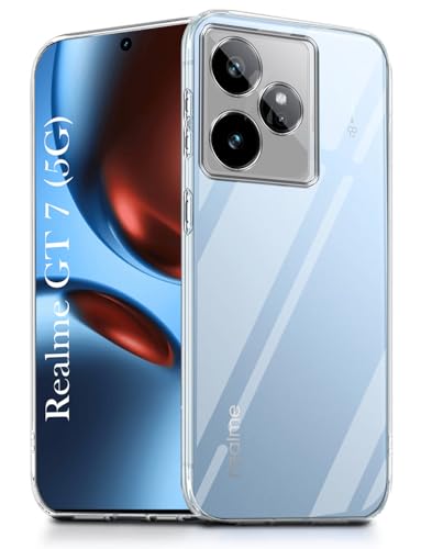 Image of Jkobi Realme GT 7 (Clear Shockproof Case with Camera Protection | Soft and Flexible | Transparent)