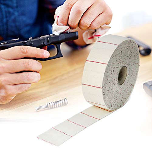 GUGULUZA Cotton Gun Cleaning Patches, Strong Cloths Absorbent Patches, Cut to Size for Multi-Caliber Rifle, Handgun, Shotgun, Pistol Gun Maintenance (36m/Roll - 5 cm) - Thumbnail 3