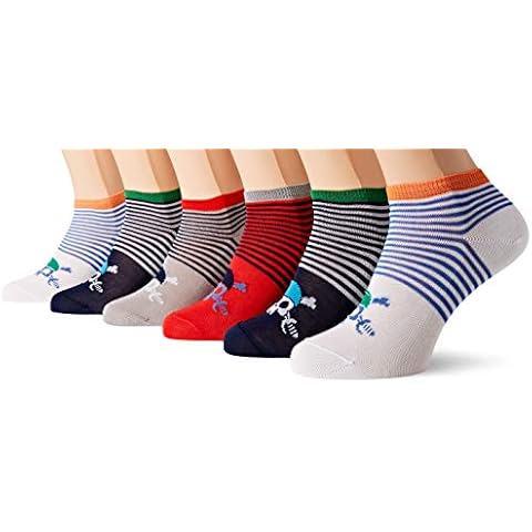 PETTI Artigiani Italiani Boyl's, Boy's Cotton, Patterned Ankle Socks, 100% Made in Italy, Pack of 6, Pirates, 12 Cover