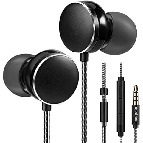 Earbuds Wired with Microphone and Remote Control, Ergonomic Stereo in-Ear Headphones, Titanium Dynamic Driver, High Resolution, Noise Isolating Earphones for iPhone iPad,Samsung Android, BlackBerry Cover
