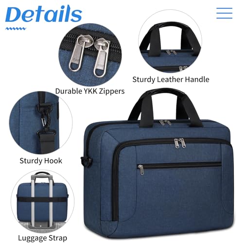 Image of Laptop Bag 17.3 Inch Laptop Briefcase Waterproof Large Laptop Case for Men Women