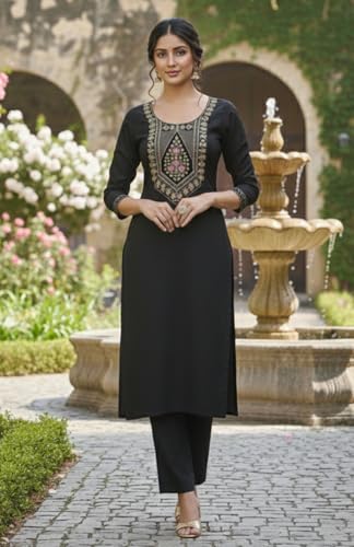 Image of GRECIILOOKS Kurta Sets for Woman | Kurti Set | Women's 3 Piece Dupatta Set | Silk Cotton Kurta Sets for Woman | Elegant Suit Set for Women Cotton | Women Kurta with Dupatta Cotton