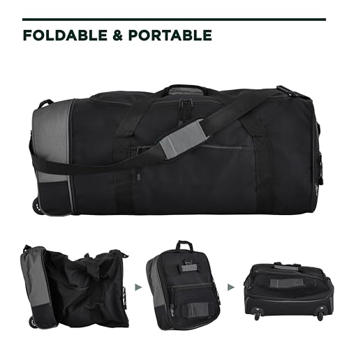 Travelers Club B-86032-001 32-Inch Collapsible Expandble Travel Rolling Duffel Bag thumb #2