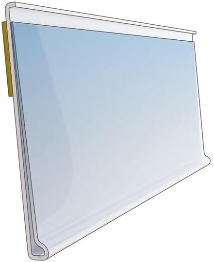Clear Shelf Edge Strip 39mm High 1250mm Length Ticket Holder Various Pack Sizes Pack of 50