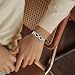 Imagen de Amsgedhie Pulsera Personalizada de Cuero PU con Nombre para Hombre Infinito Pulsera con Grabado para Papá o Amigos