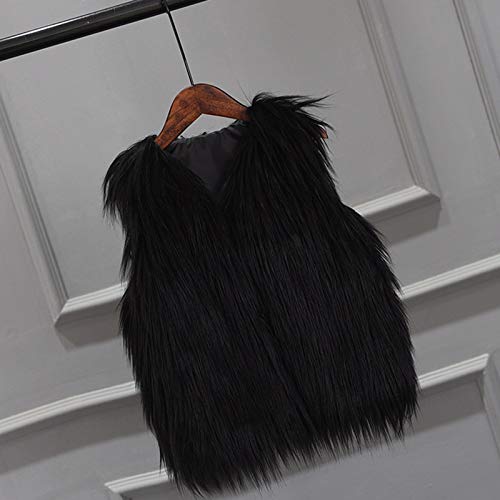 Girls Faux 𝐅𝐮𝐫 Vest Sleeveless Furry Jacket Kids Thick Warm CoatPlain Cute Fuzzy Waistcoat Fashion Cardigan2