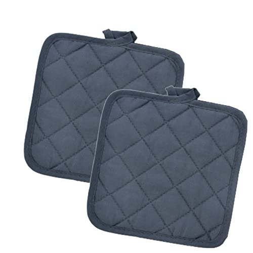 Designer Kitchen Linen Set | Oven Mitt, Soft Absorbent Cotton Towel, & 2 Pot Holder | Lightweight & Decorative For Cooking Baking Housewarming Gift - Heavy Duty Self Adhesive Hook Included (Grey) #TOP1