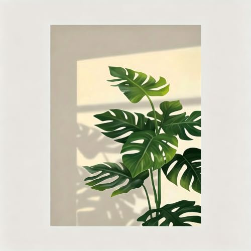 Toile d'art classique moderne Monstera affiche botanique haut de gamme