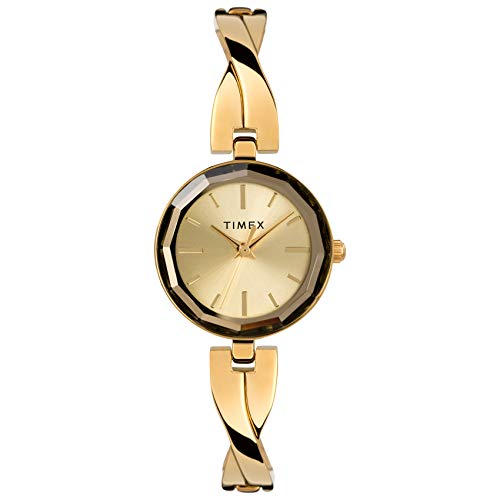 Timex Women's Dress Analog 26mm Bracelet Watch, Gold-Tone