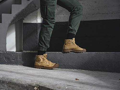 Image of Palladium Pampa Hi Men's Outdoor Boots | Hiking, Trekking & Riding Ankle Boots | Stonewashed Canvas, All-Season, Quick-Dry