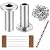 CKE 80 Pack T316 Stainless Steel Protector Sleeves for 1/8" Wire Rope Cable Railing, DIY Balustrade T316 Marine Grade, Come with A Free Drill Bit