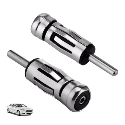 2 Pièces Adaptateur antenne autoradio, Connecteur antenne Voiture DIN Mâle vers ISO Femelle, Connecteur Adaptateur Radio FM pour Véhicules Européens,...