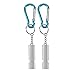 Michael Josh 2PCS Emergency Survival Whistle Kit with Lanyards for Outdoor(Silver)