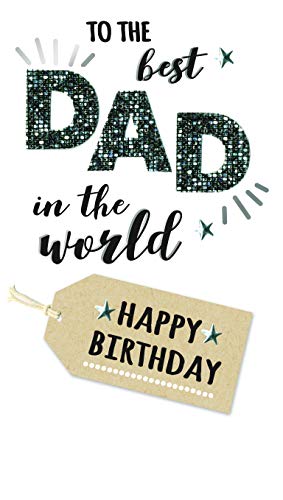 Wonderful Dad Birthday Greeting Card Hand-Finished Champagne Range Cards