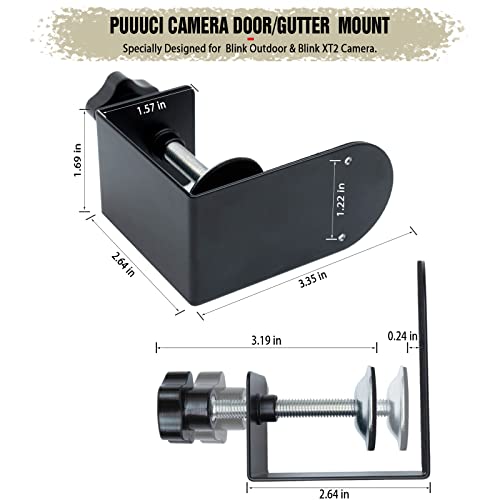 Puuuci Door/Gutter Mount For Blink Indoor/Outdoor Camera & Blink Xt2/Xt Camera - Blink Security Camera Mounting Accessories For Indoor/Outdoor Use In Home/Apartments/Business, No Drilling Required #TOP1