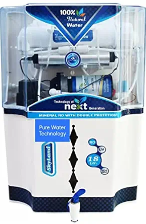 Pure Water Technology SkyLand 18 Ltr RO + UV + UF + TDS Water Purifier 18 L RO + UV + UF + TDS Water Purifier (White, Blue)