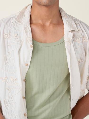 Image of DAMENSCH Anti-Bacterial Anti Odour Soft Pinstripe Cotton Vest