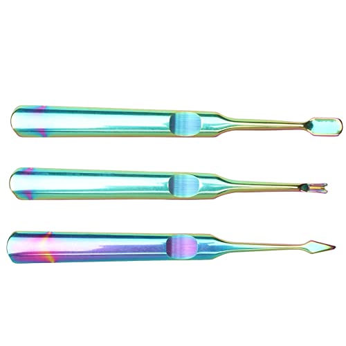 Kit Removedor de Cutícula 3 Peças, Empurrador de Pele Morta, Garfo para Remoção de Pele Morta, Empur