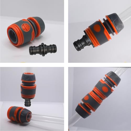 2 pièces Raccord, 1/2 pouce double fiche Pièce de raccordement pour une connexion sûre des tuyaux, connexion de deux tuyaux pour la prolongation – vue 4