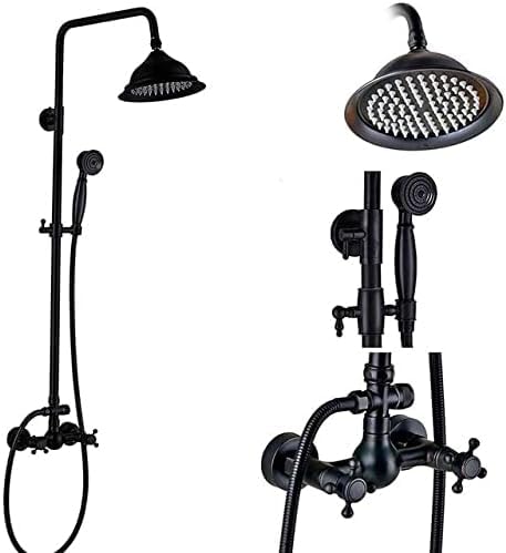 Mitigeur de douche haut de gamme en bronze noir avec douchette à main
