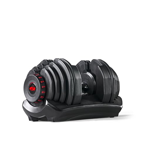 Bowflex SelectTech 1090i, Mancuerna Ajustable (Unidad), Adultos Unisex, Rojo, Negro, Gris,...
