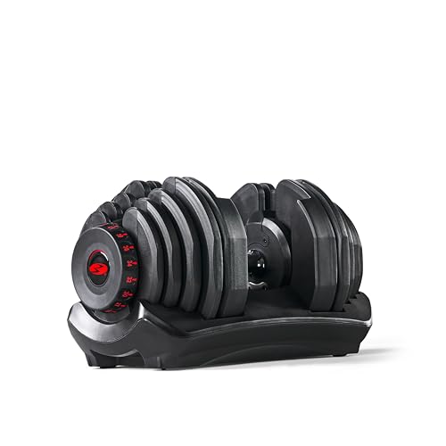 Bowflex Unisex Adult Selecttech 1090i Hantel, Schwarz/Rot, Einheitsgröße EU