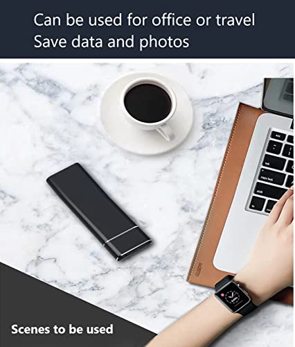Image of External Hard Drive Portable SSD External Hard Drive,Solid State Data USB 3.0 Type-C Support for Computer Backup Drive Windows XP PC Laptop and Mac Data Storage Transfer Black 1TB