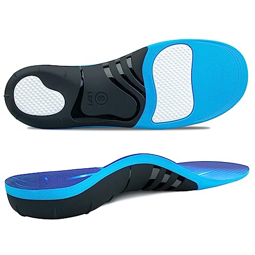 Seamix Shoe Inserts Arch Support Insoles for Women and Men,Plantar Fasciitis Memory Foam Shoe Insole Running Work Boot Inserts Gel Insoles for Standing All Day Ideal for Flat Foot, Foot Pain-(S)