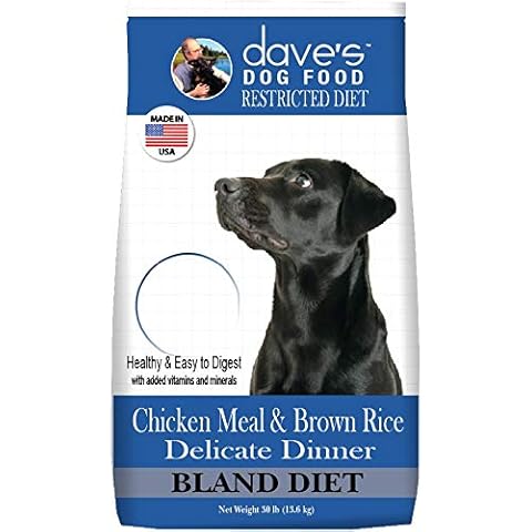 Dave's Natural Dry Dog Food, Delicate Dinners, Easy to Digest, Chicken Meal, Rice & Oatmeal, Wheat & Wheat Gluten Free (Bag 16 lb) Cover
