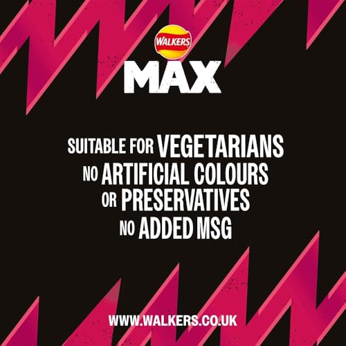 Walkers Max Strong Hot Chicken Wings Sharing Crisps 140g