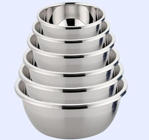 Kit com 6 Tigela Inox Bowl Multiuso Profissional