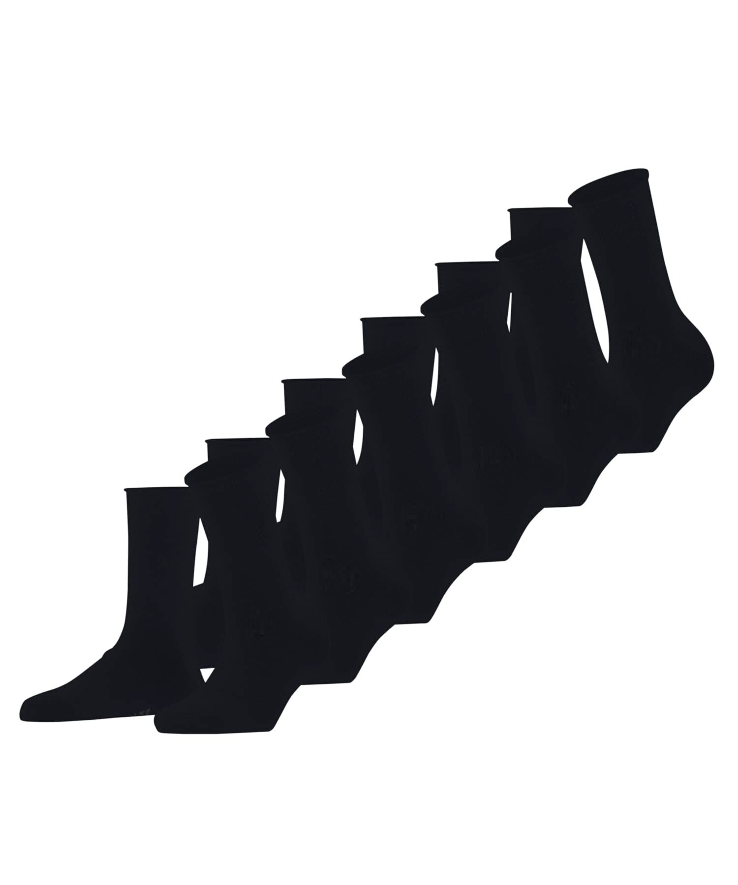 Falke Women's Blue Dark Navy 6375 Happy 6-Pack W So Cotton Plain 6 Pairs Socks, Blue (Dark Navy 6375), 5.5-8