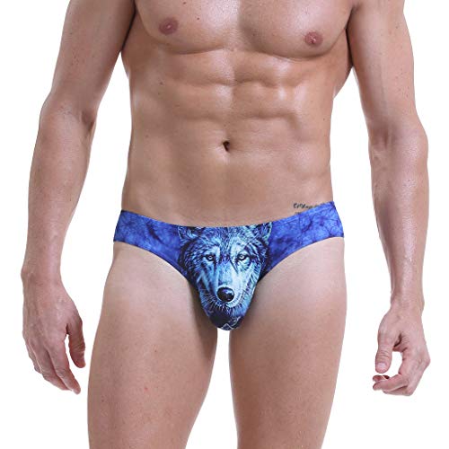 Slips Hombre Sexy, Lanskirt Tangas de Verano con Impresión del Patrón de Eagle para Hombres Boxer Lenceria Atractiva Bragas Estampadas Calzoncillos de Divertidos Casual Braguitas