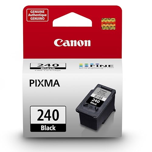 Canon PG-240 Genuine Black Ink Cartridge, Compatible with MG2120/3120/4120,...