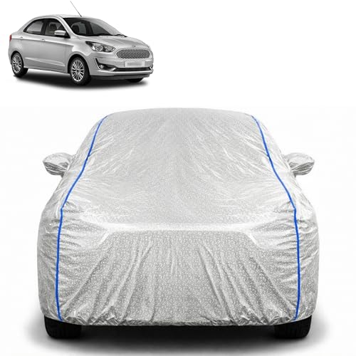 Image of Waterproof Car Cover for Ford Aspire | All Weather Protection | UV Resistant & Dustproof | Soft Cotton Lining to Prevent Scratches | Triple Stitched with Mirror Pockets & Elastic Hem