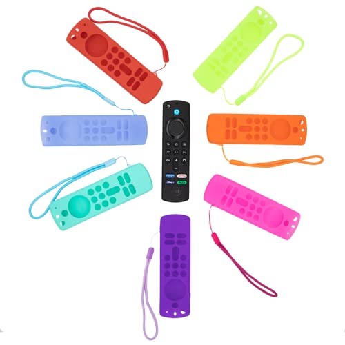 Remote Cover Protective Case Compatible With Firestick 3Rd Gen Fire Tv Stick 2021 4K Alexa Voice Remote Control Non Slip Silicone Shock Resistant Sleeve With Lanyard 1 Pack Purple #TOP4