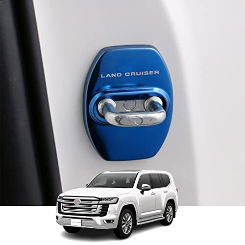 Kakash トヨタ専用ステンレスドアロックカバー 保護バックルカバー 防錆 ラッチストップ インテリアモールディング ステンレス スチールカースタイリング プ外装カスタムパーツ アクセサリー爪キズ防止 防止防塵 取り付け簡単 車種専用設計4点セット(ブル